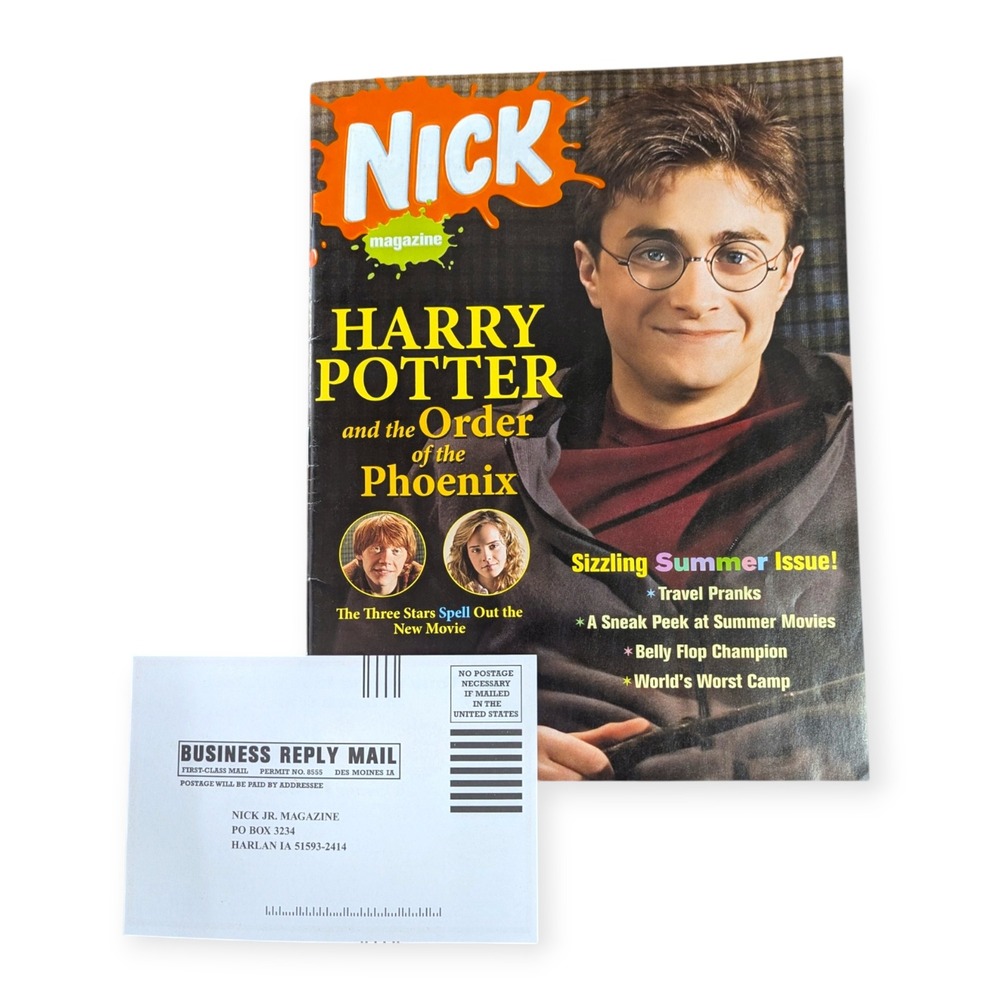Nick Magazine August 2007 Harry Potter Order of the Phoenix Summer Issue